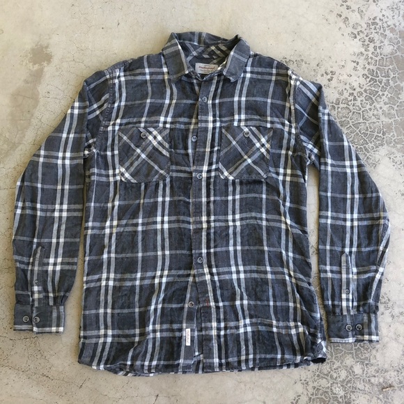 Weatherproof Vintage Gray Long Medium Flannel - Picture 1 of 5